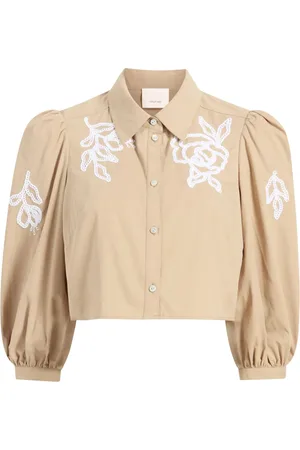 Cinq A Sept Set de top corto y falda midi con detalles