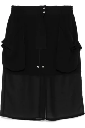 Pinko Falda midi con paneles traslúcidos