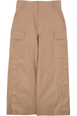 Fendi Pantalones cargo con logo bordado
