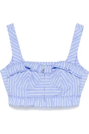 Sandro Top corto con rayas estampadas