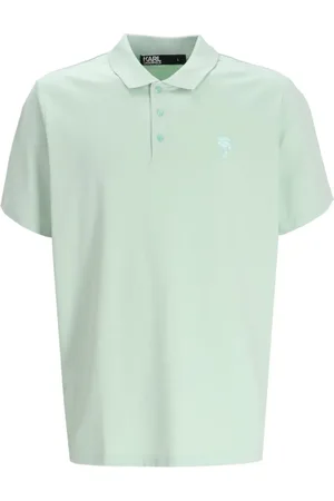 Karl Lagerfeld Playera tipo polo con bordado Ikonik