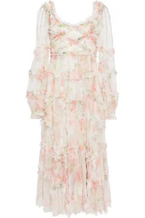 Needle & Thread Vestido midi Immortal Rose