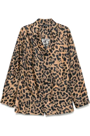 Tom Ford Camisa con estampado de leopardo