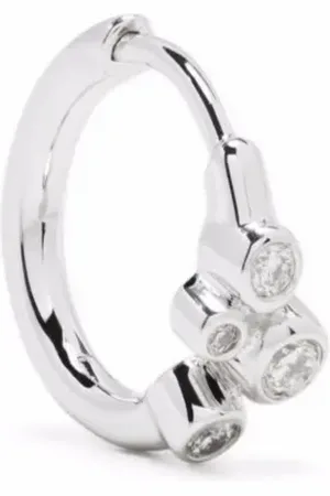 Maria Black Arete Elena en oro blanco de 14kt con diamante