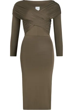 Patou Vestido midi con diseño cruzado