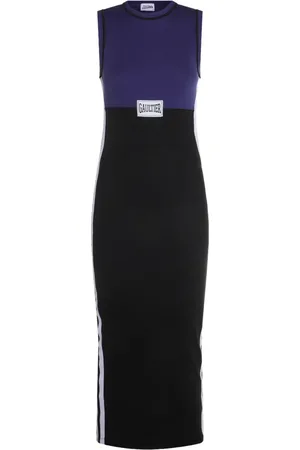 Jean Paul Gaultier Vestido midi con logo estampado
