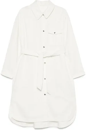 YVES SALOMON Vestido midi de mezclilla