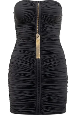 Elisabetta Franchi Vestido corto con diseño drapeado