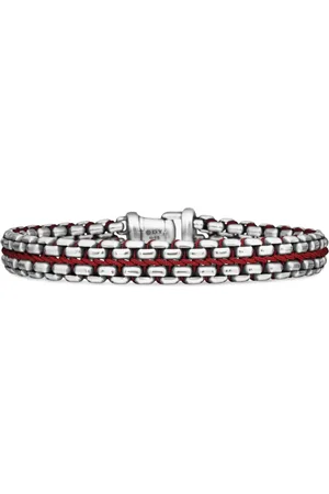 David Yurman Pulsera Woven Box Chain en plata de ley de 12mm