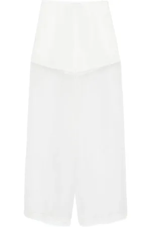 FORTE FORTE Pantalones palazzo transparentes