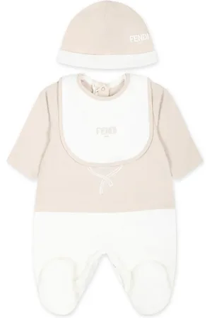 Fendi Set de mameluco con logo estampado