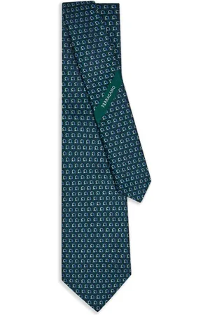 Salvatore Ferragamo Corbata con motivo Gancini en jacquard