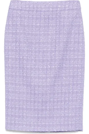 Emporio Armani Falda midi de tweed