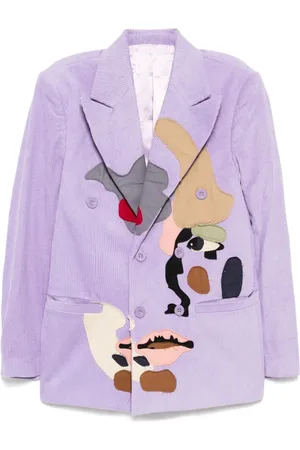 KIDSUPER STUDIOS Blazer de pana con diseño patchwork