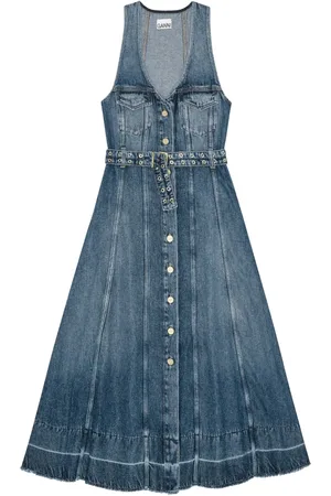 Ganni Vestido de mezclilla largo