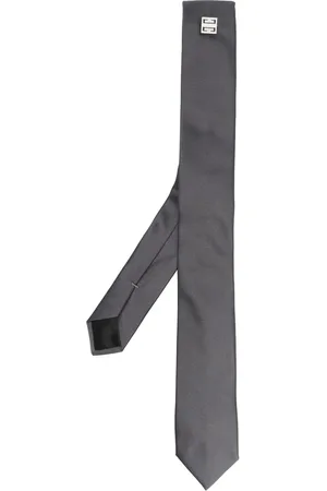 Givenchy Corbata de seda con placa del logo