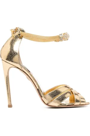 Roberto Cavalli Sandalias con detalles de cristal y tacón de 112mm