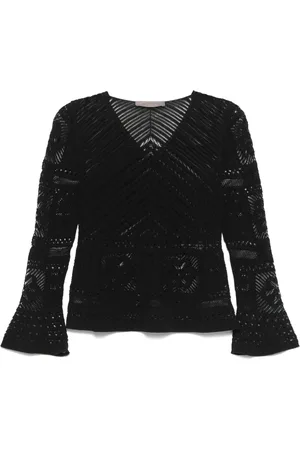 D.EXTERIOR Top tejido de crochet