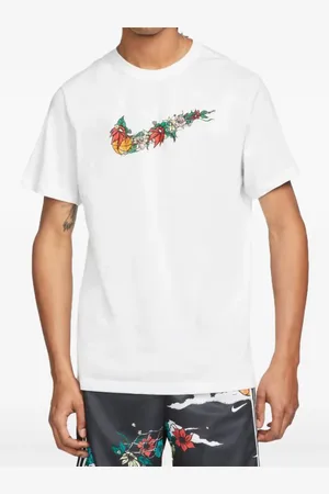 Nike Playera Floral Swoosh White