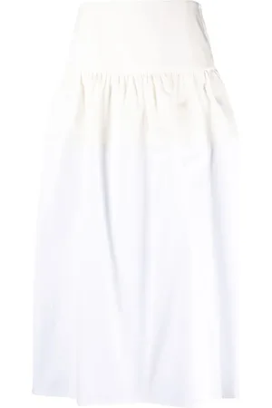 Jil Sander Falda midi con diseño acampanado