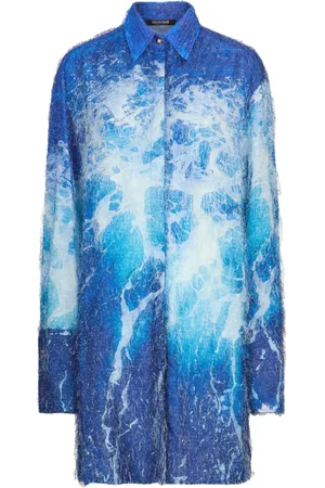 Roberto Cavalli Vestido camisero con motivo en jacquard
