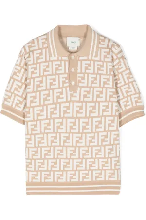 Fendi Playera tipo polo con logo FF en jacquard