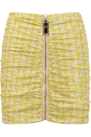 Elisabetta Franchi Falda midi con motivo geométrico