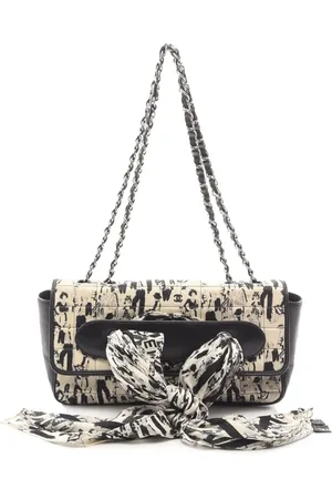 CHANEL Bolsa de hombro Silk and Lambskin Coco Mademoiselle Scarf Flap 2003-2004