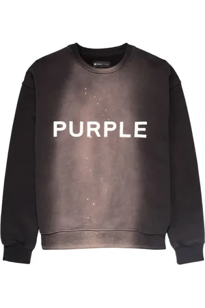 Purple Brand Sudadera con cuello redondo y logo estampado