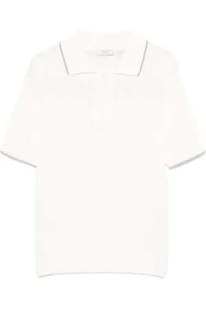 PESERICO SIGN Playera tipo polo en tejido de ochos