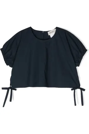 MEIMEIJ Blusa corta con lazo en los lados