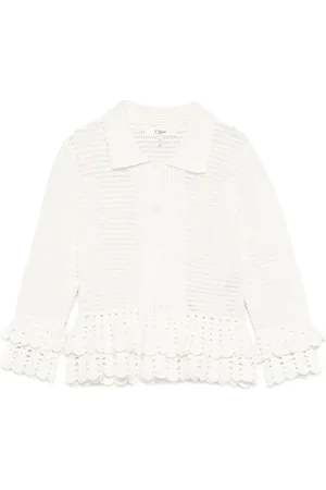 Chloé Cárdigan de crochet con volantes