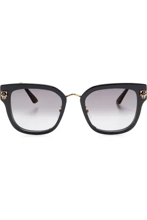 Cartier Lentes de sol con armazón estilo mariposa