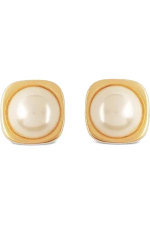 Susan Caplan Aretes con perla artificial 1980