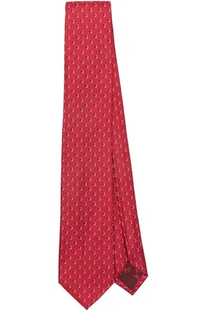 Salvatore Ferragamo Corbata con estampado Gancini