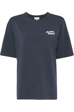 Maison Kitsuné Playera con logo de escritura