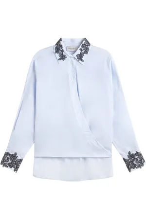 Ermanno Firenze Camisa con detalles de encaje