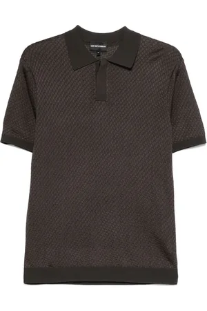Emporio Armani Playera tipo polo tejida