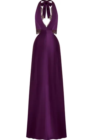 Nicholas Vestido largo Kylie con aberturas