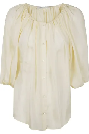 Serafini Blusa de seda georgette