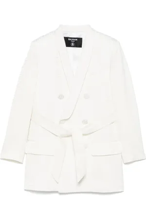 Balmain Blazer con monograma PB en jacquard