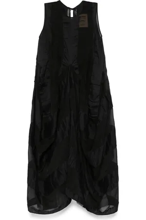 UMA WANG Vestido midi con diseño acampanado
