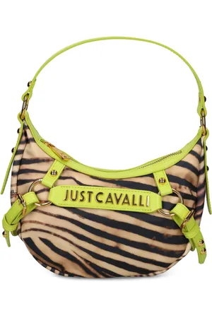 Roberto Cavalli Bolsa crossbody con rayas de tigre