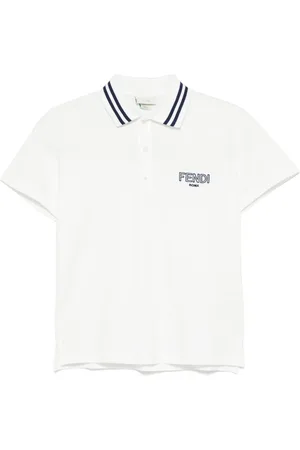 Fendi Playera tipo polo con logo bordado