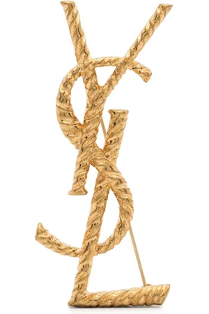 Saint Laurent Broche con motivo de logo YSL