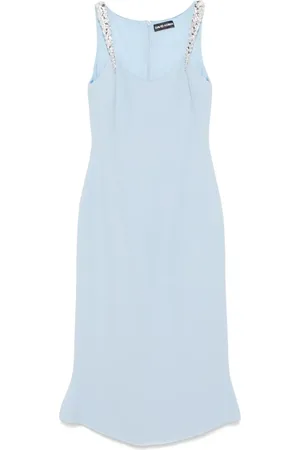 DAVID KOMA Vestido con cristales bordados