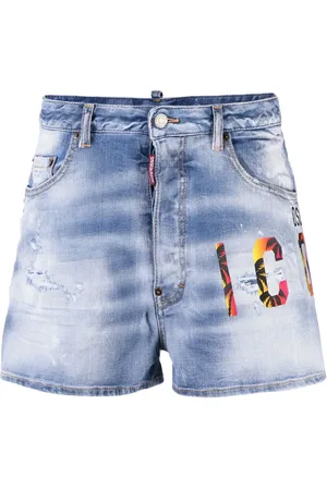 Dsquared2 Shorts de mezclilla con estampado Icon