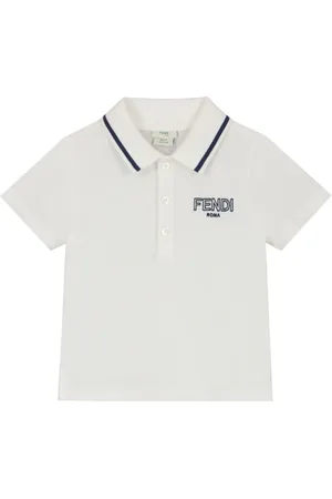 Fendi Playera tipo polo con logo bordado