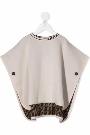 Fendi Poncho de cachemira con monograma
