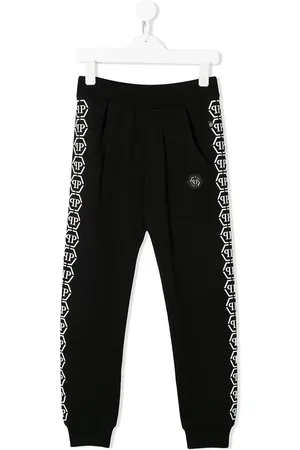 Philipp Plein Pants con franja del logo